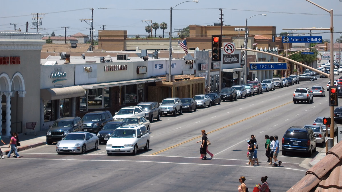 Intersection of Pioneer Blvd. and 187th Street in Artesia, California