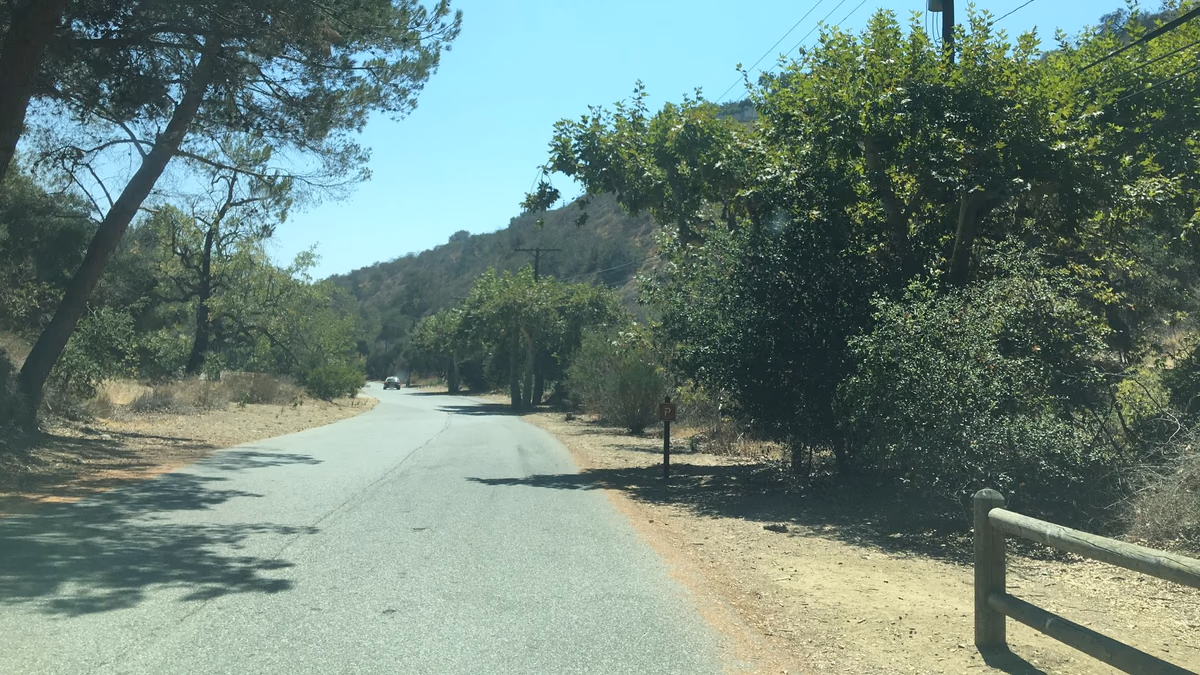 Street-level view in Beverly Crest, California
