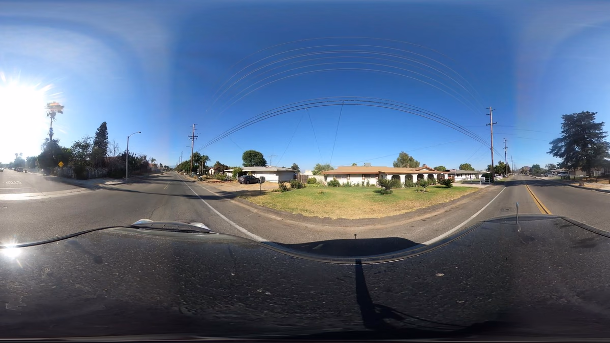 Street-level view in Bloomington, California