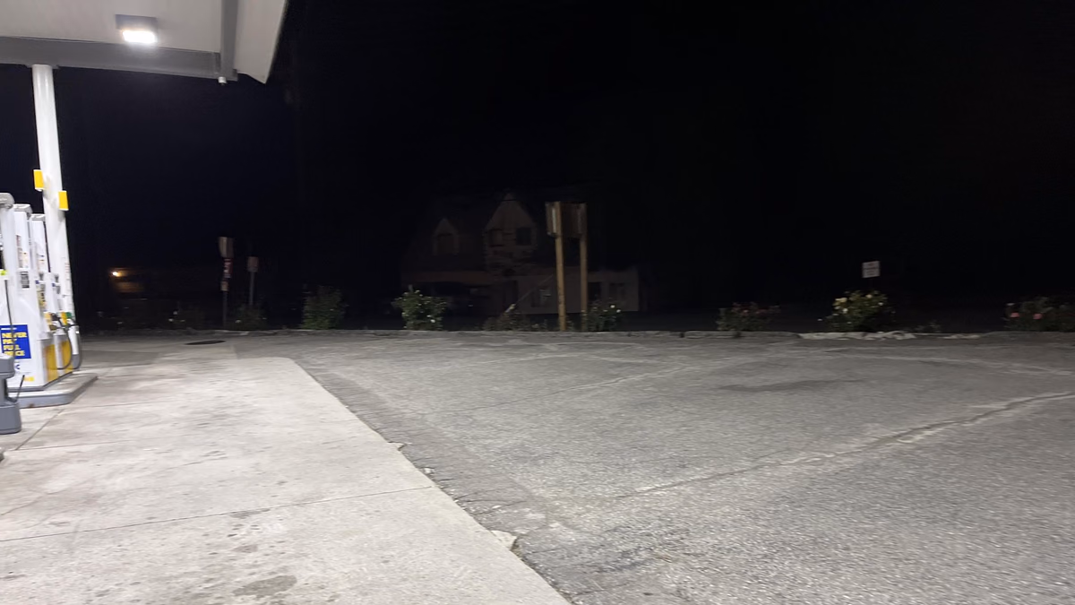 Street-level view in Blue Jay, California