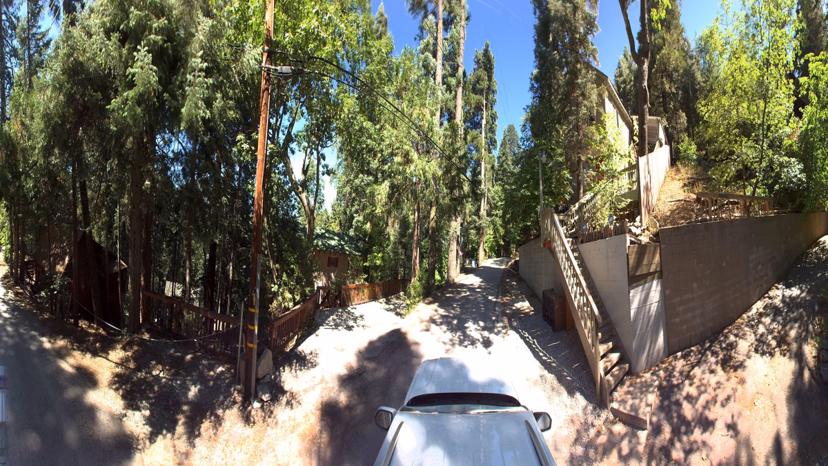 Street-level view in Crest Park, California