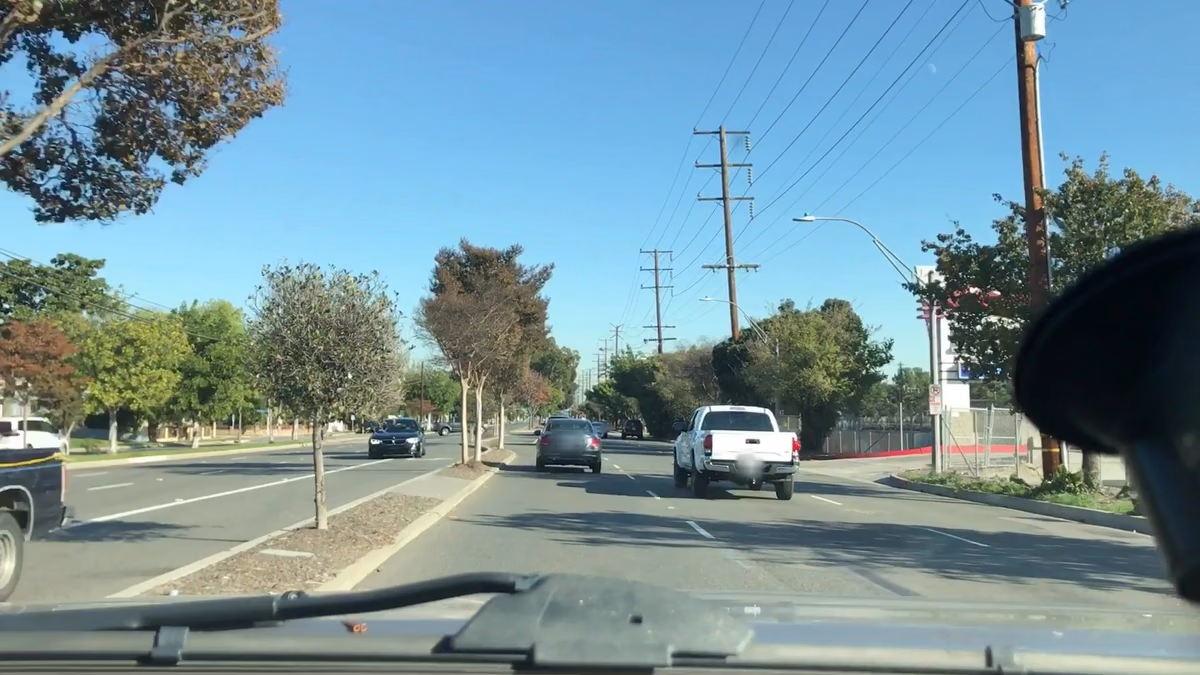 Street-level view in Eastside, California