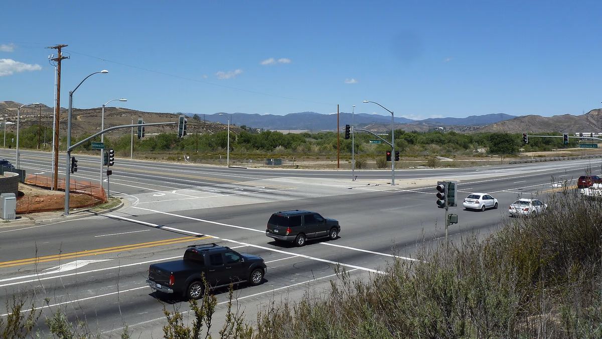 Castaic Junction, View NE from CA 126, Castaic Dam, 2012