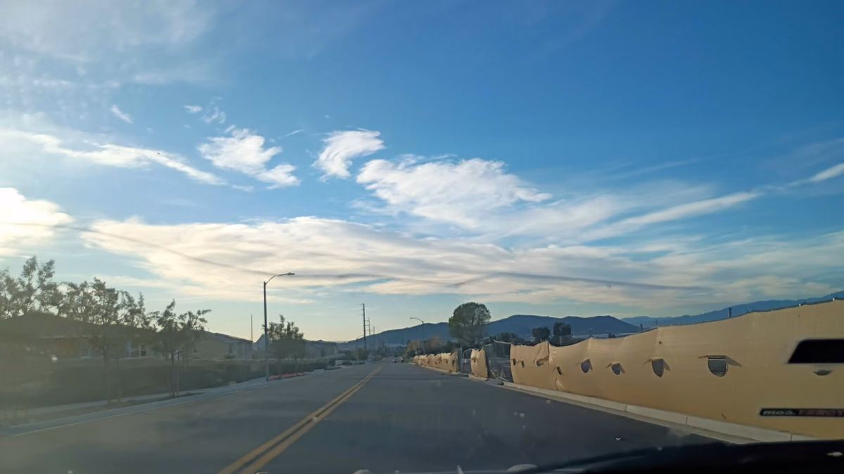 Street-level view in Highgrove, California