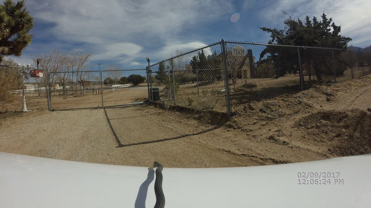 Street-level view in Littlerock/Juniper Hills, California