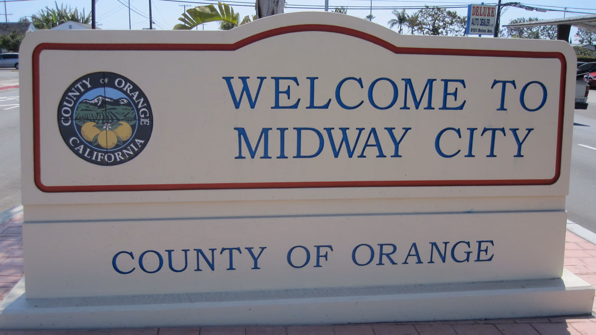 View of Midway City, California