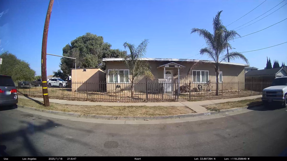 Street-level view in Rosewood/West Rancho Dominguez, California