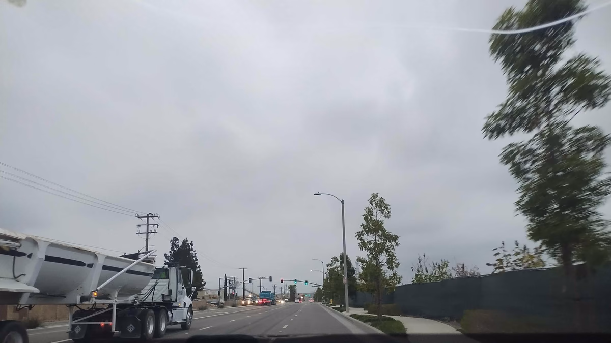 Street-level view in South Monrovia Island, California