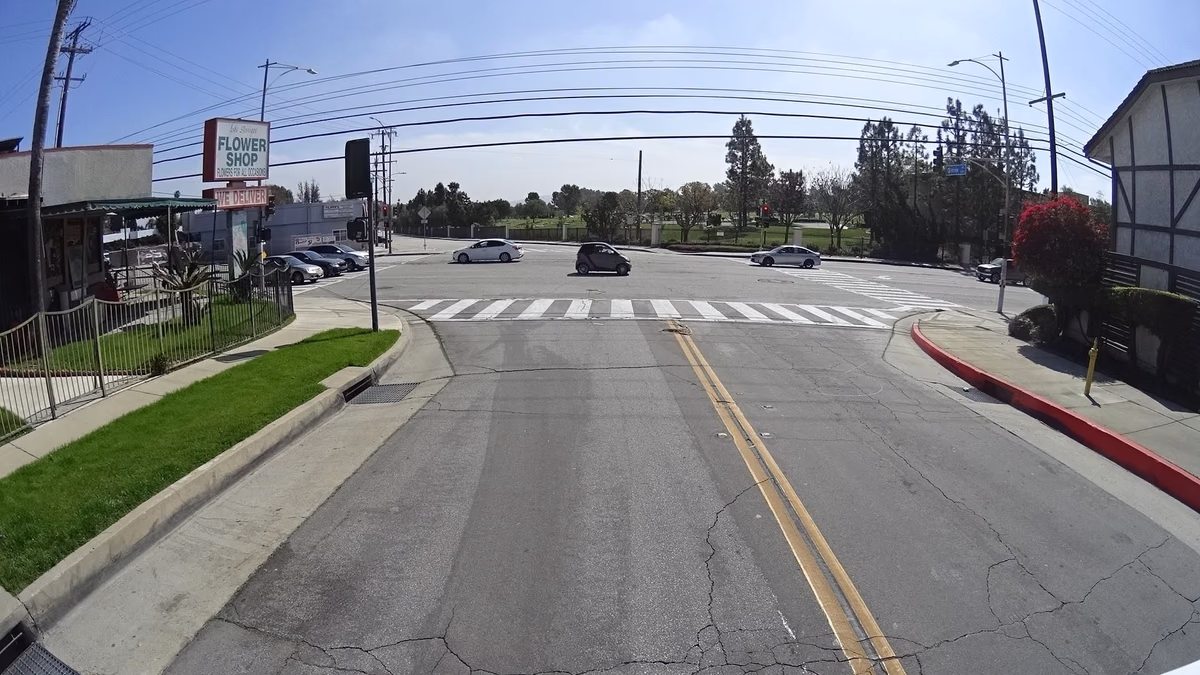 Street-level view in South San Gabriel, California