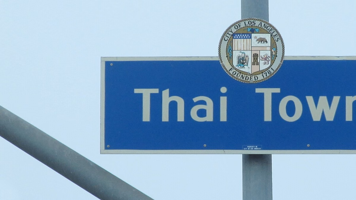 Thai Town signage at Normandie Avenue and Hollywood Boulevard