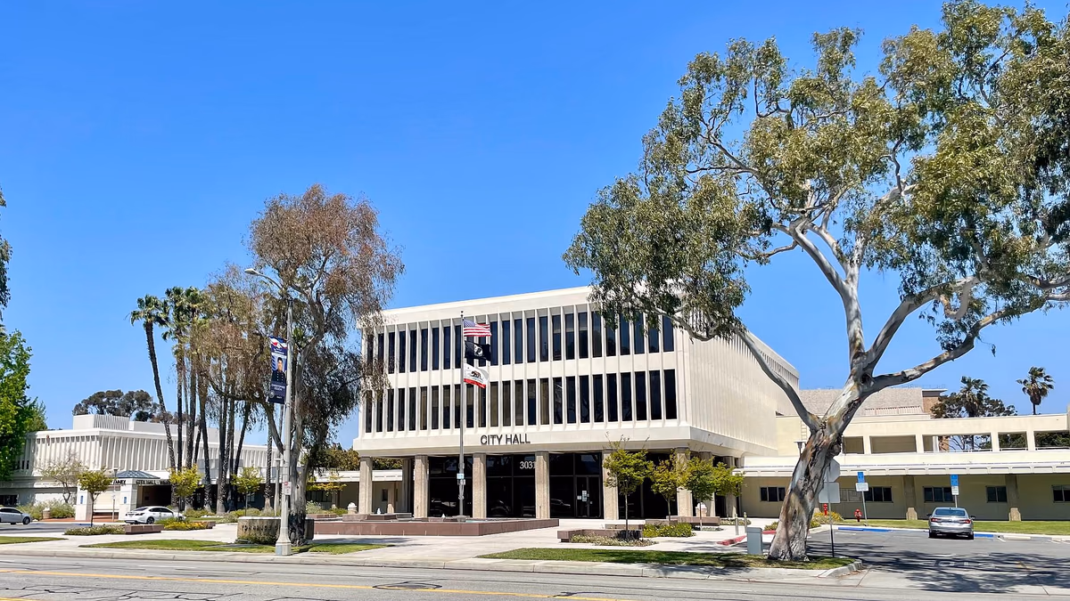 Torrance City Hall in the civic center complex on Torrance Boulevard, Torrance, California.