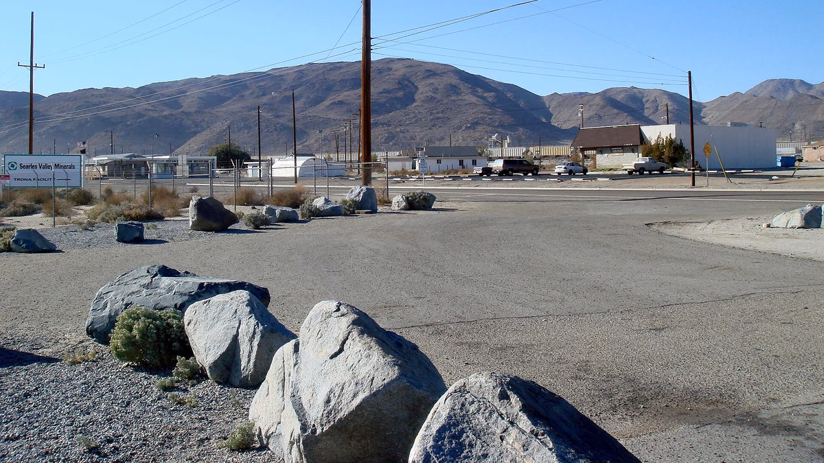Downtown Trona, California from its tourist rest stop.