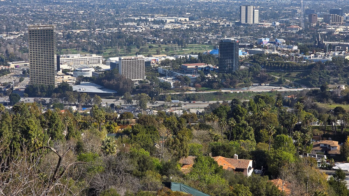 Universal City as viewed from Briar Summit, February 2025