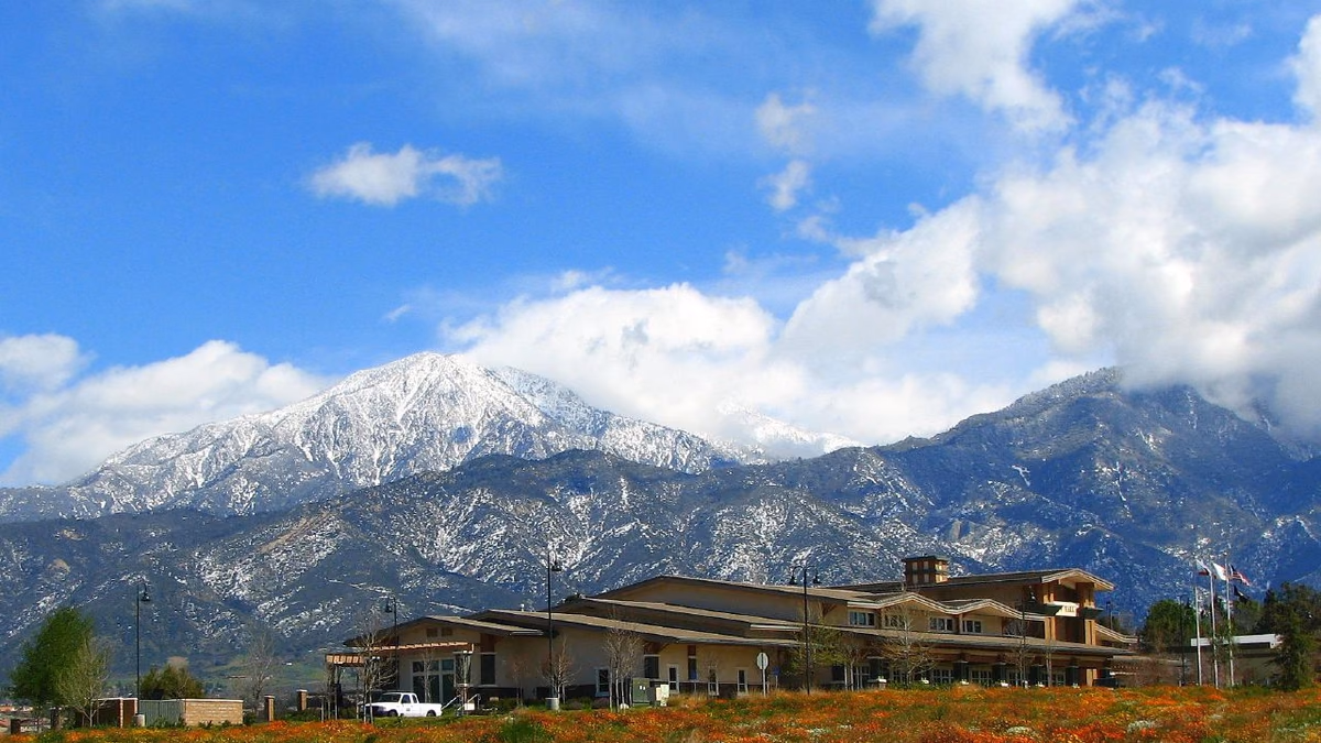 San Bernardino Peak in the background.