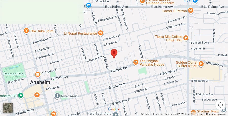 Map showing Zion Lutheran Church