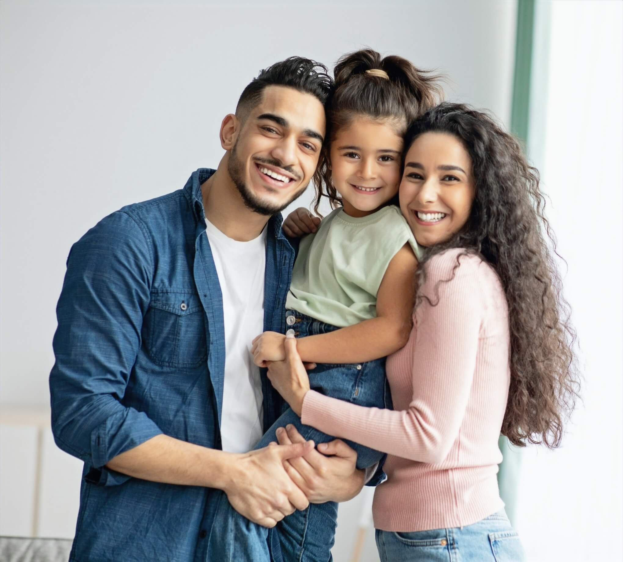 A family smiling together