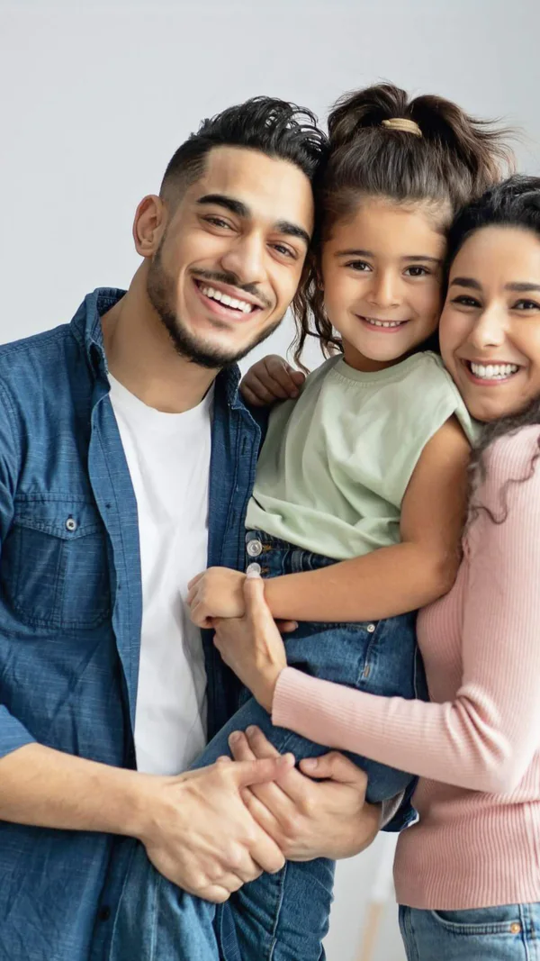 A family smiling together