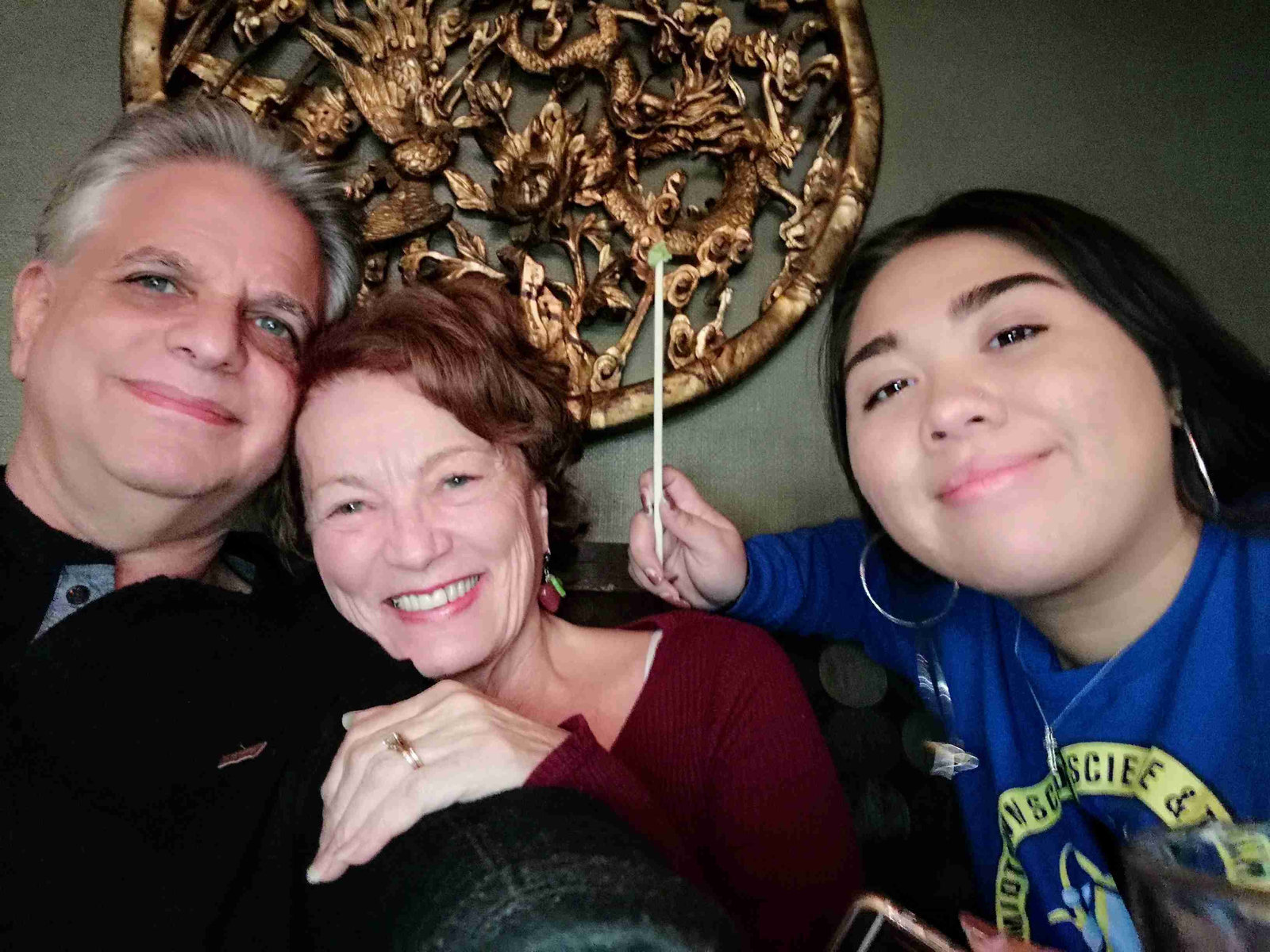 John with his family.